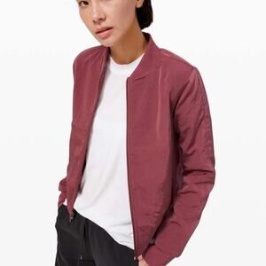 Lululemon Serene Travels Reversible
Bomber Jacket Red Chianti Size 8